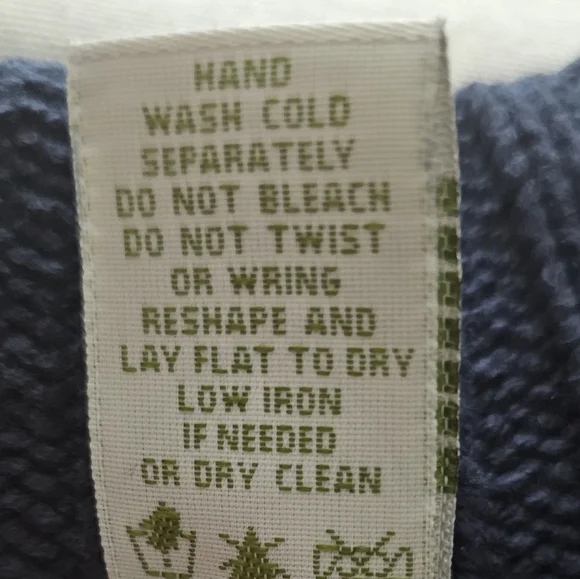 Orvis Sweater Womens XL Navy Cotton Button Up Cable Knit Cardigan Collard VTG - Picture 2 of 12